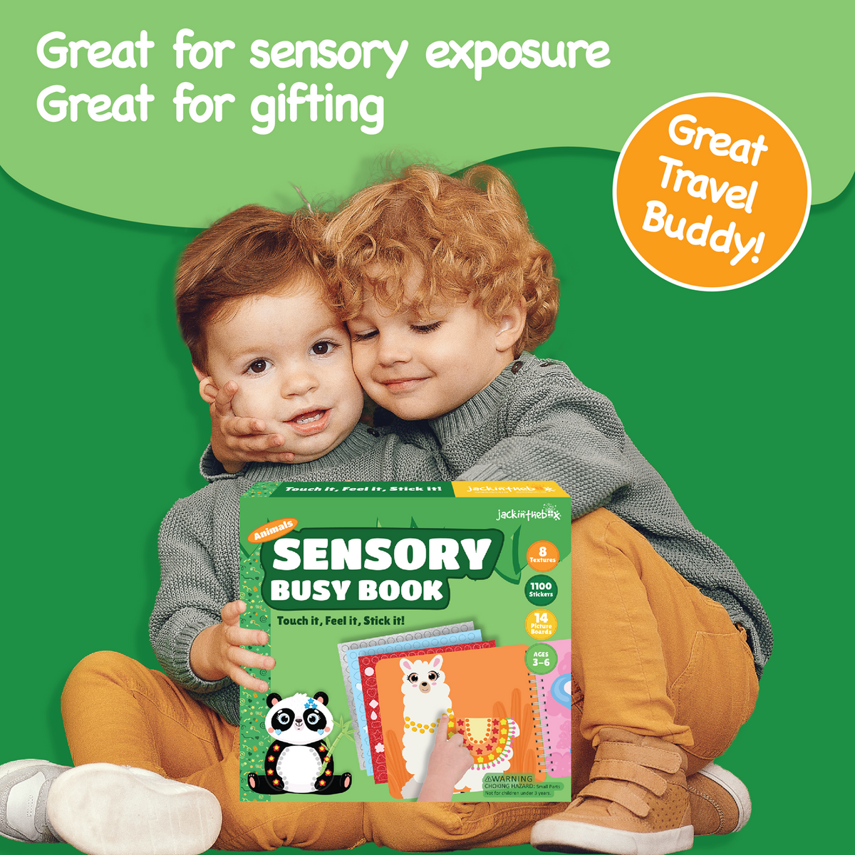 JackInTheBox Sensory Busy Book - Animals