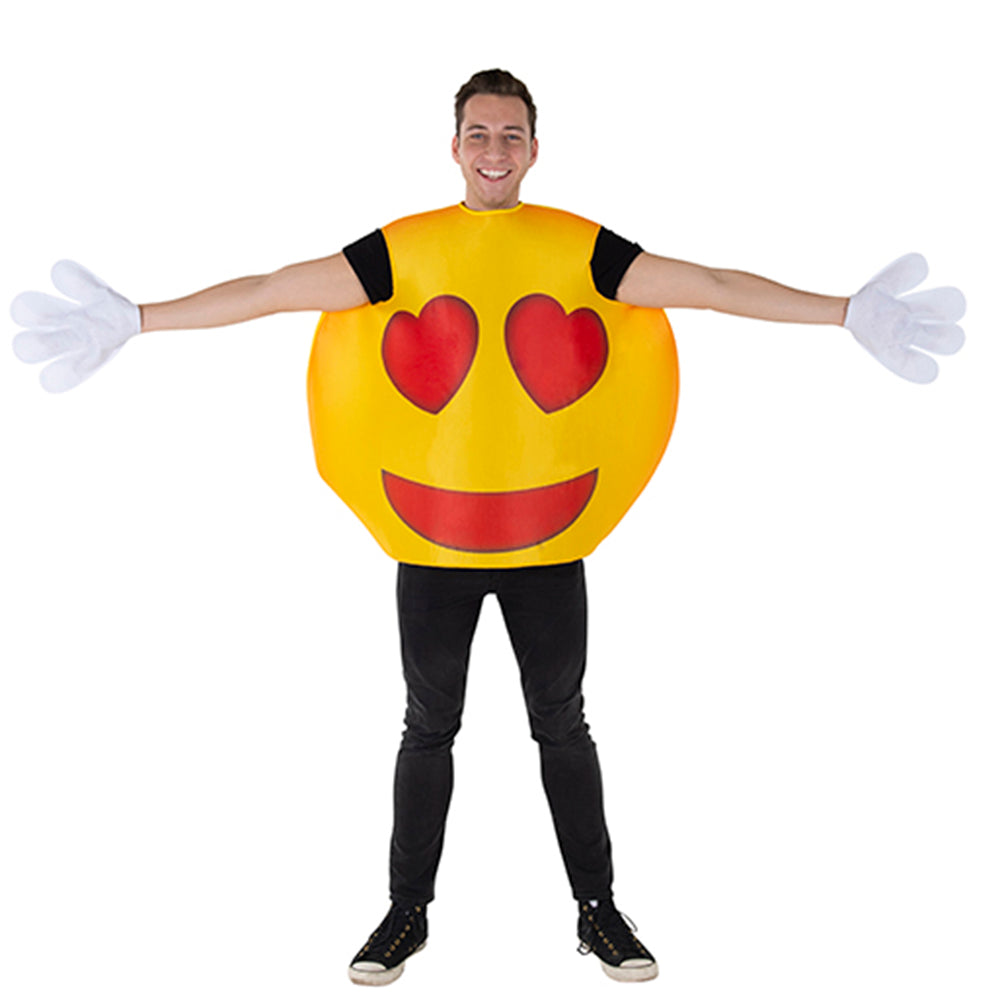 Hearts Smiley Costume - Adults