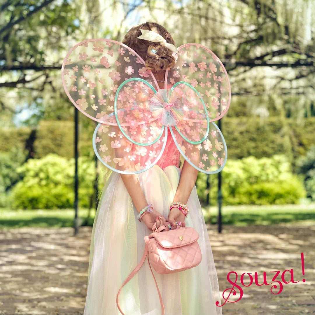 Flora Dress And Wings Set (green) - Role-play For Children (3 Sizes)