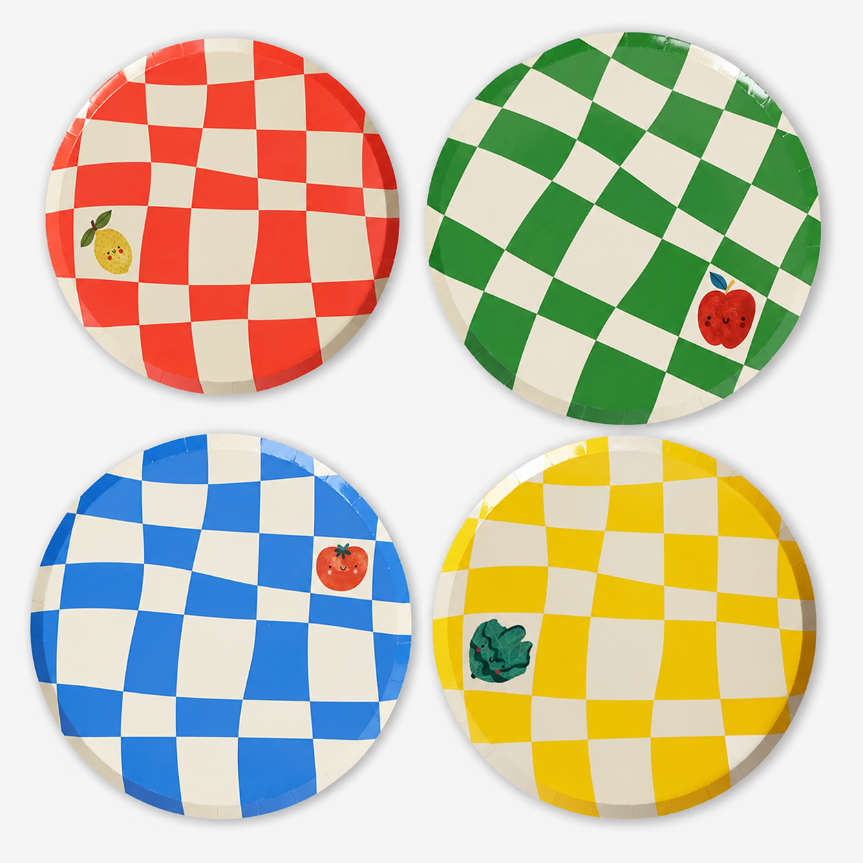 Little Chef Checkered Paper Plates (x 12)