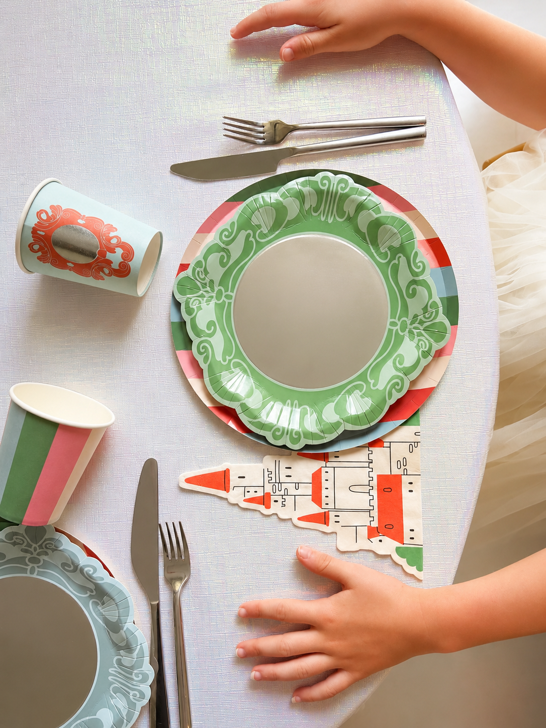 Princess Party Pack For 12 | Royal Princess Theme Tableware Kit | Pop Party Supplies