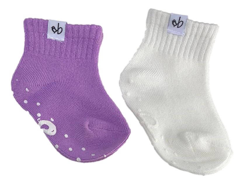 Birdie Socks Set- Orchid/white