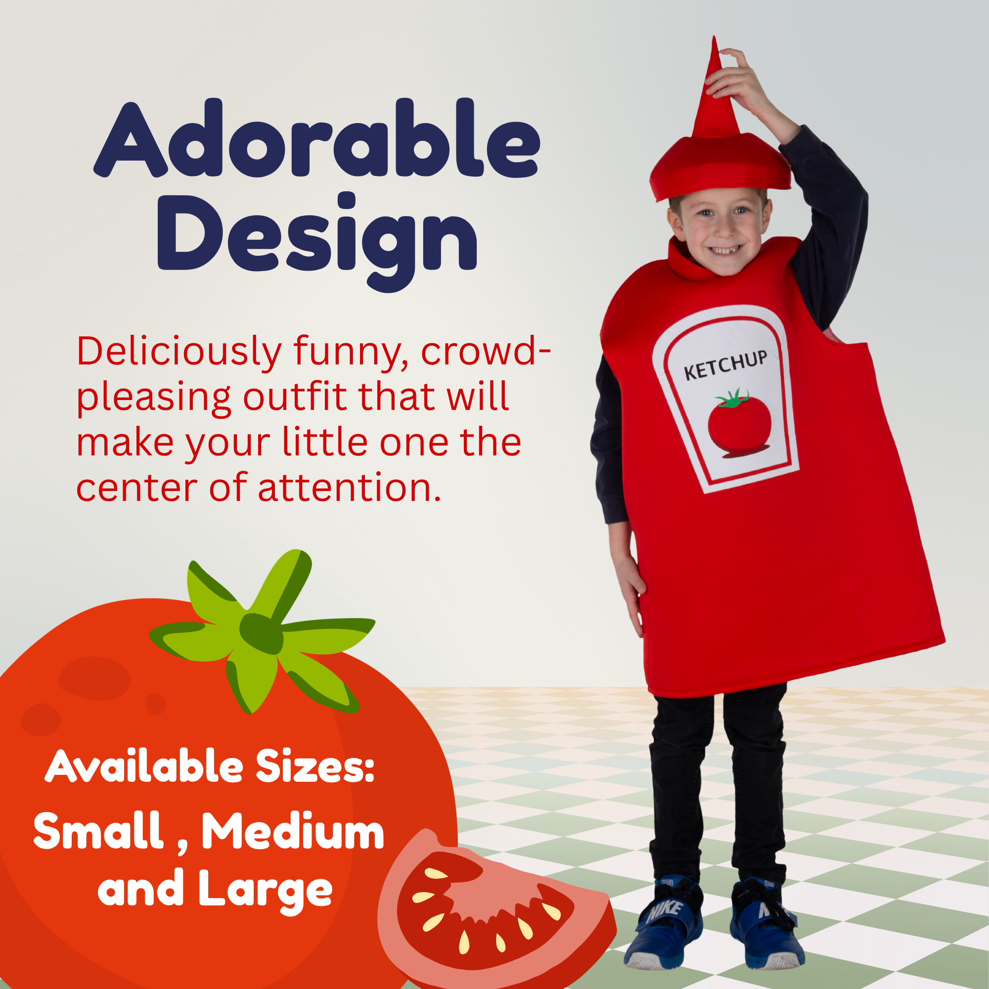 Ketchup Bottle Costume - Kids