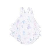 Floral Sea Creatures - Ruffle Sunsuit