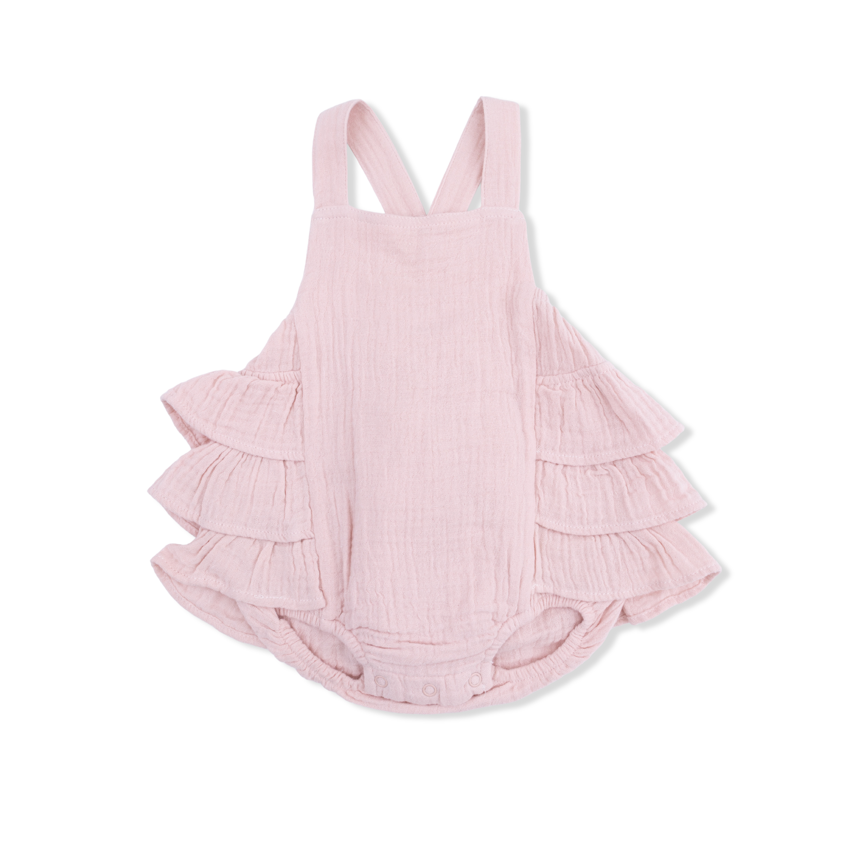 Solid Muslin Lotus - Ruffle Sunsuit