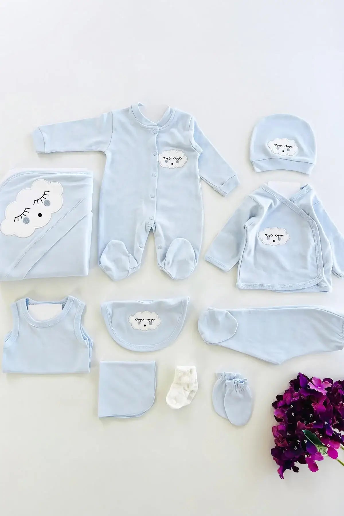 Baby Cloud Newborn First Outfit Set (10 Pcs)