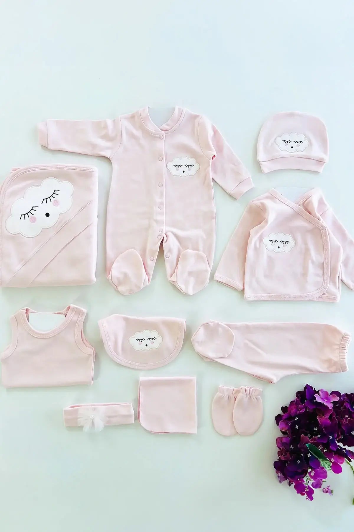 Baby Cloud Newborn First Outfit Set (10 Pcs)