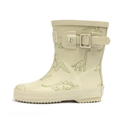 Toddler Rain Boots in Sage Green - Dino Roar