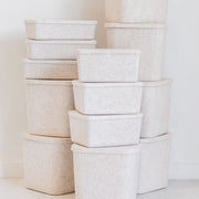 The Sculpted Bin - Wide With Lid | Set Of 3