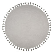 Josephine Silver Gray Rug With Tassels