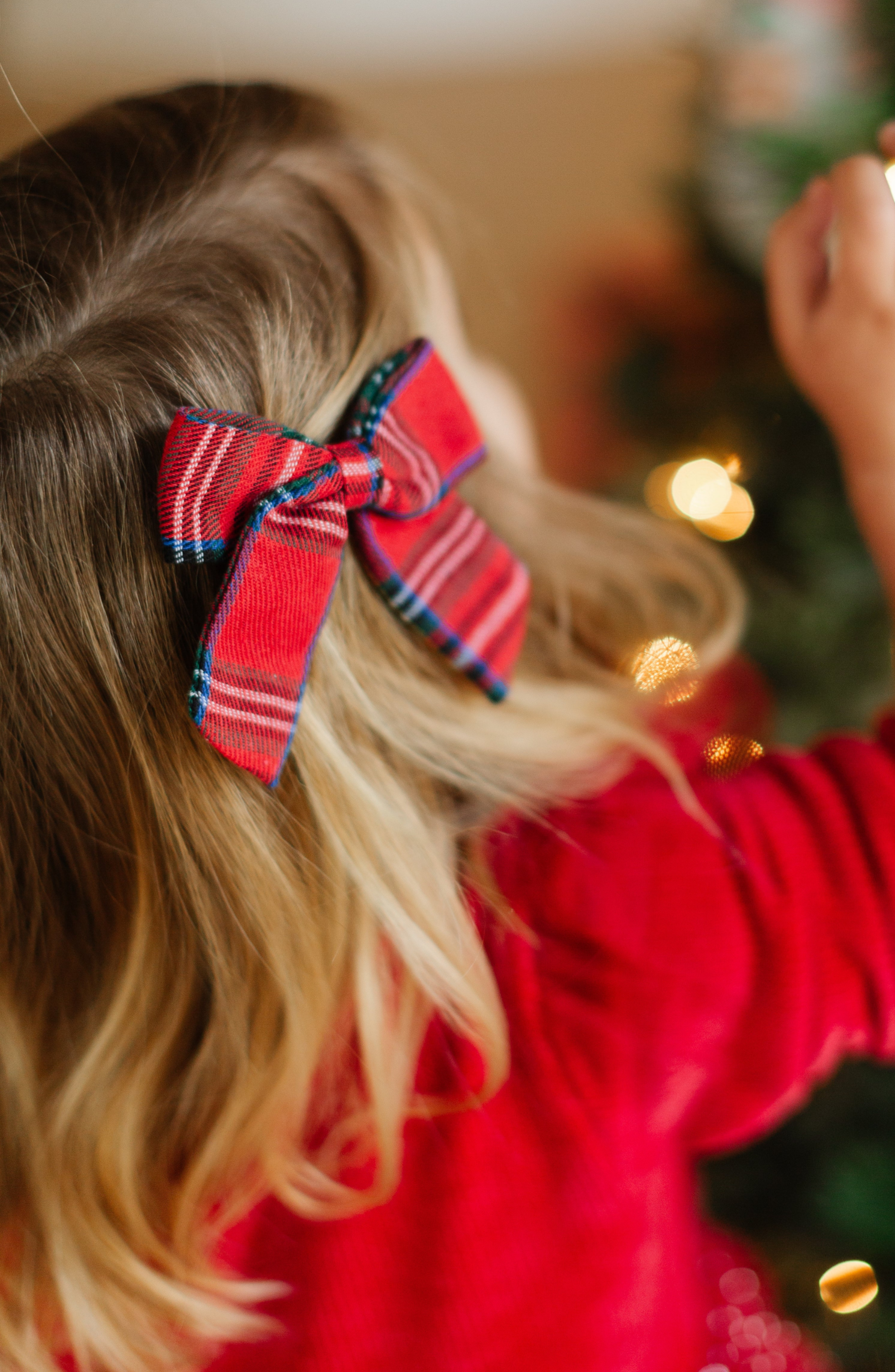 Plaid Hair Bow In Tilly Tartan