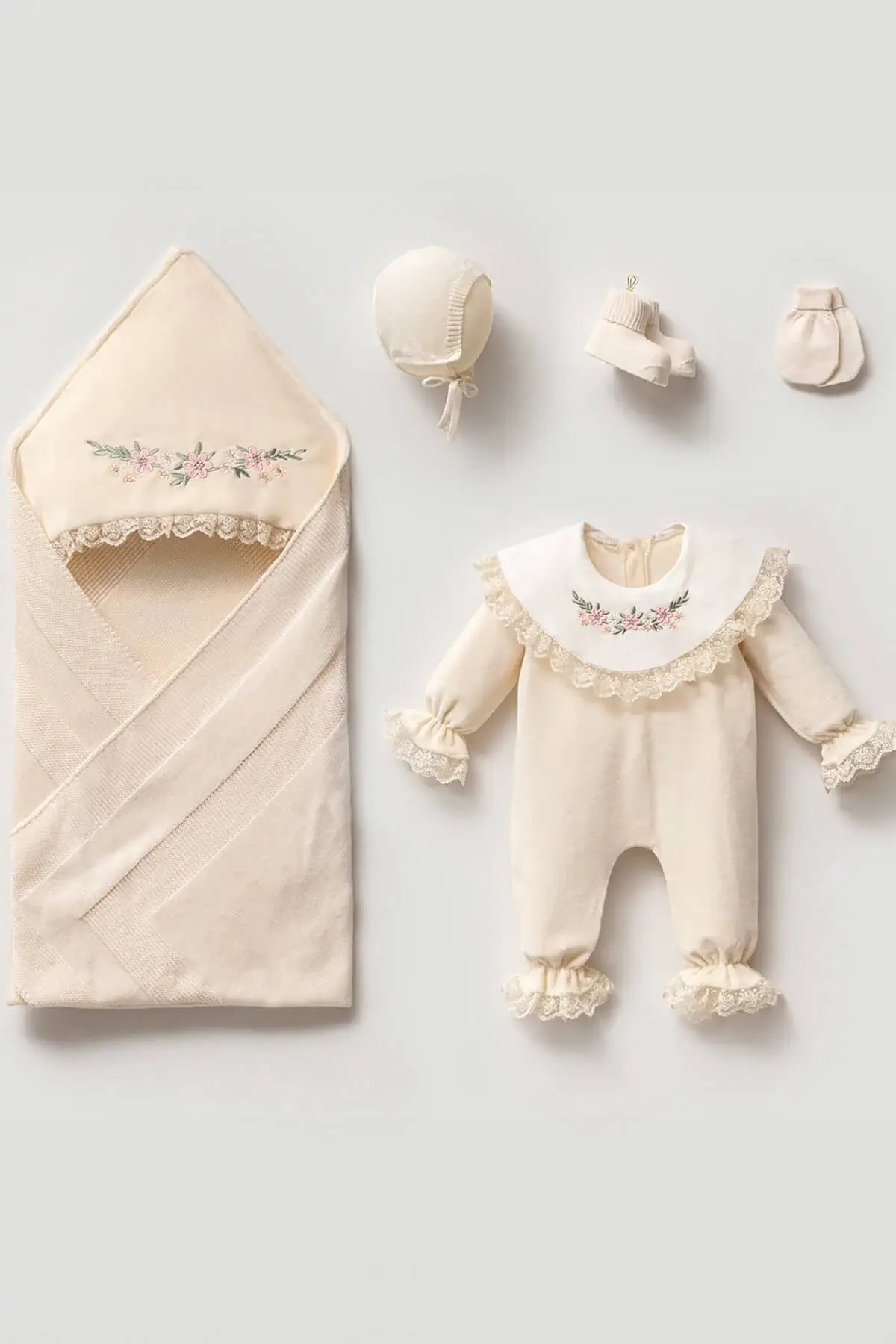 Giulia Newborn Knitwear Coming Home Outfit Set (5 Pcs)