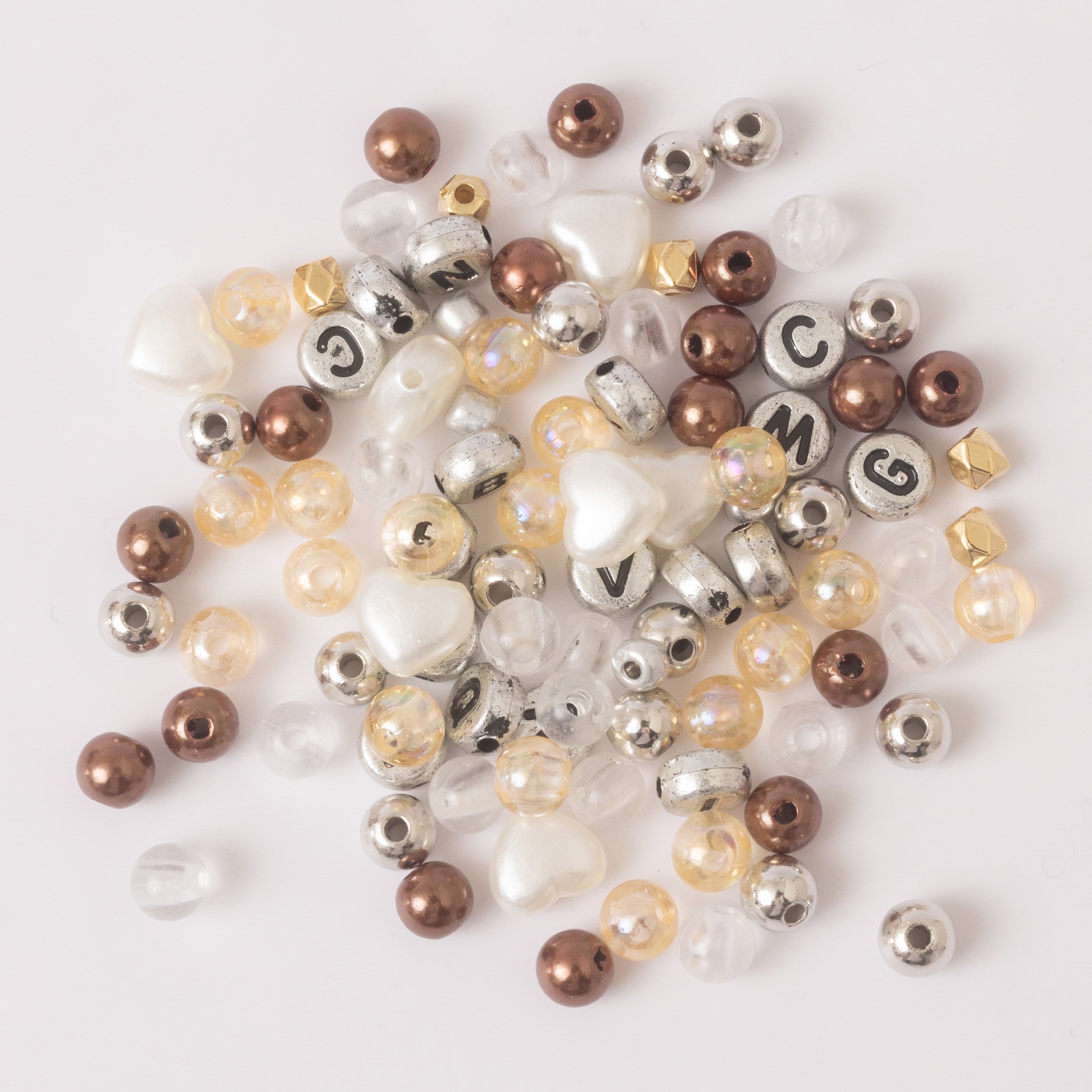 Heroine Metallic Letter Bead Diy Stretch Bracelet Kit With Dagger Charm