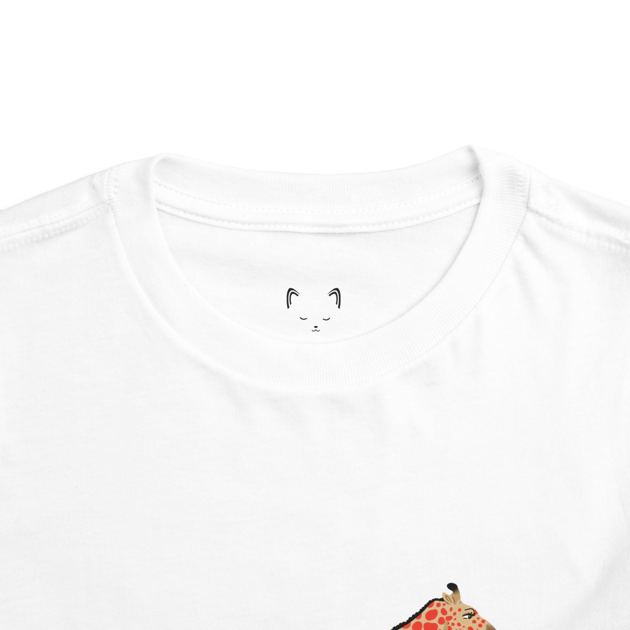 Rainbow On My Parade Giraffe Toddler Tee Shirt