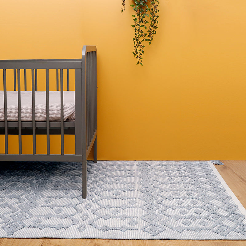 Blonder Grey Hand Woven Children's Rug