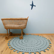 Nila Pale Green Crochet Children's Rug