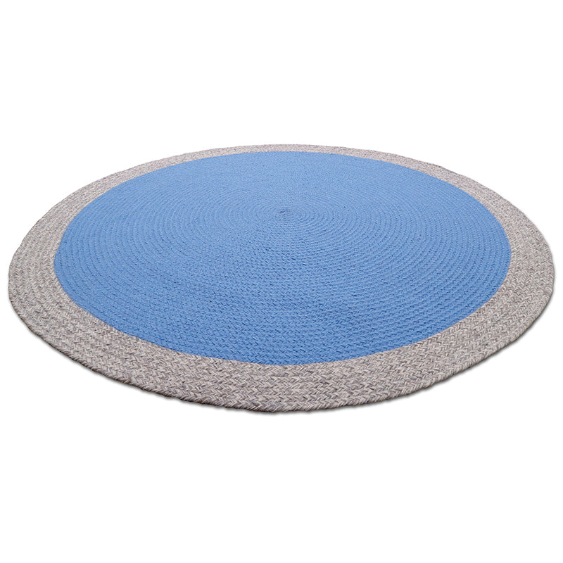 Nolan Blue Braided Wool Children's Rug
