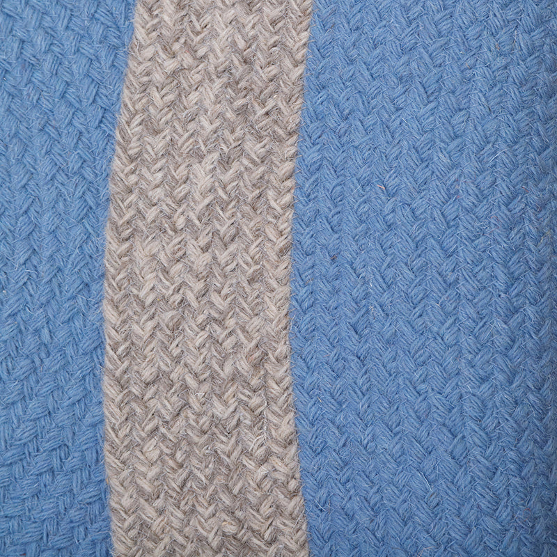 Nolan Blue Braided Wool Children's Rug