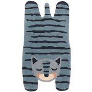Blue Tigger Original Children's Rug With Tiger Shape