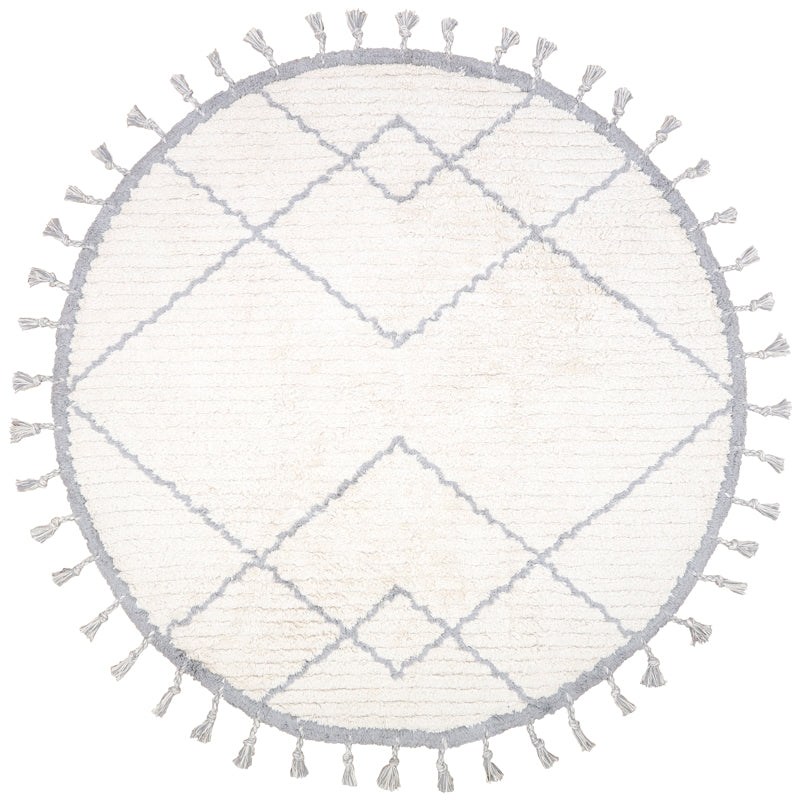 Côme Natural Grey Round Children's Rug