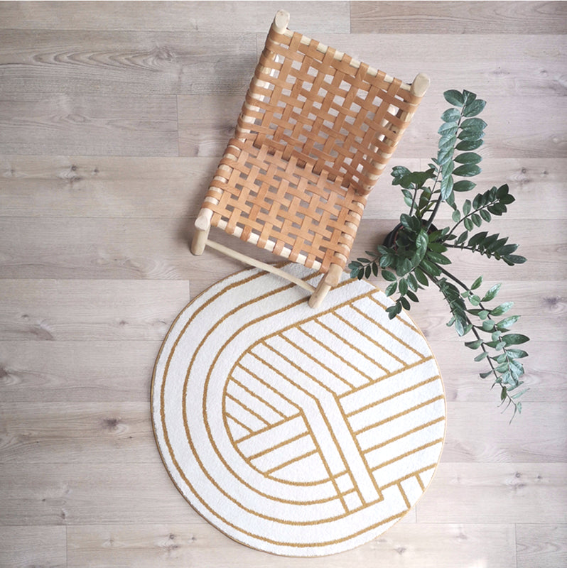 Luisa S Geometric Round Rug