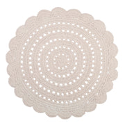 Alma Ecru Hand Crochet Children's Rug