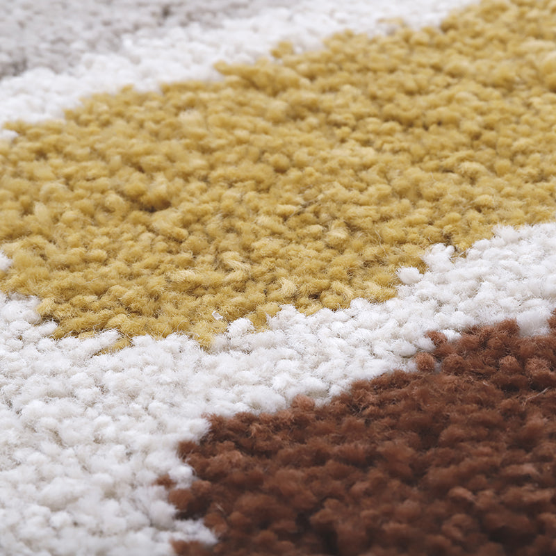 Bohemian Rainbow  Round Children's Rug With Rainbow Pattern