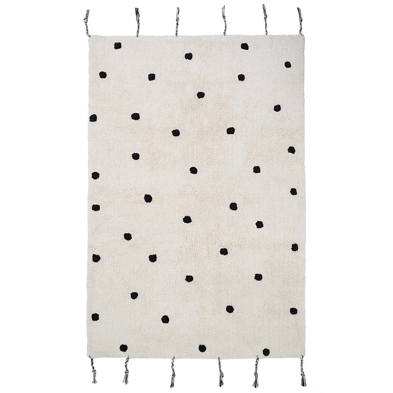 Nümi Black Children's Rug With Dots