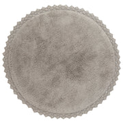 Perla Gray Crochet Finish Rug