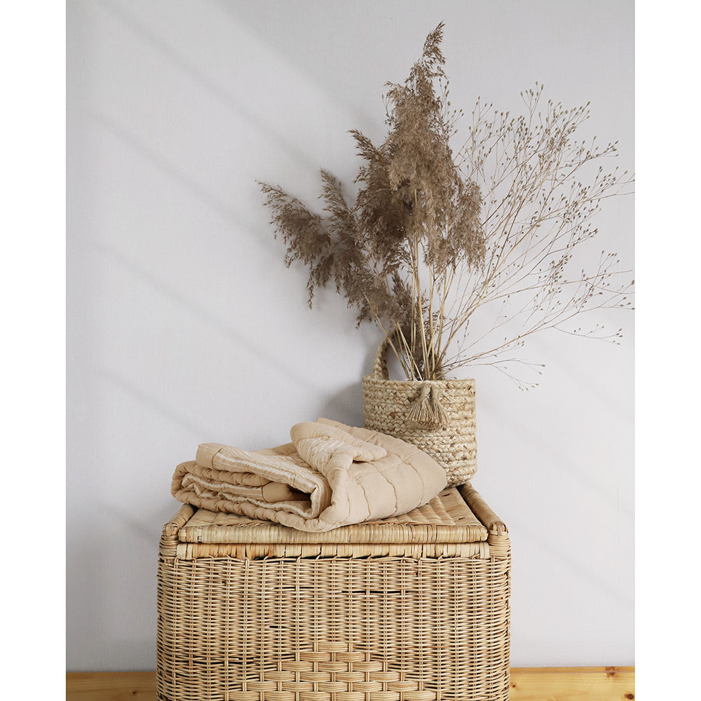 Anna Caramel Lave M Reversible Baby Blanket