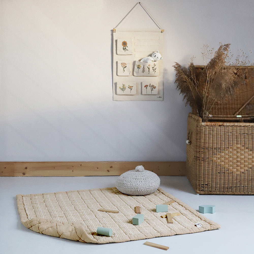 Anna Caramel Lave Reversible Baby Blanket