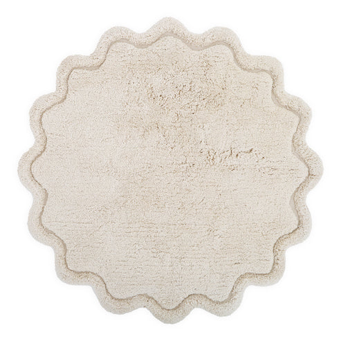 Children's Washable Cotton Mat Sweet April Ecru