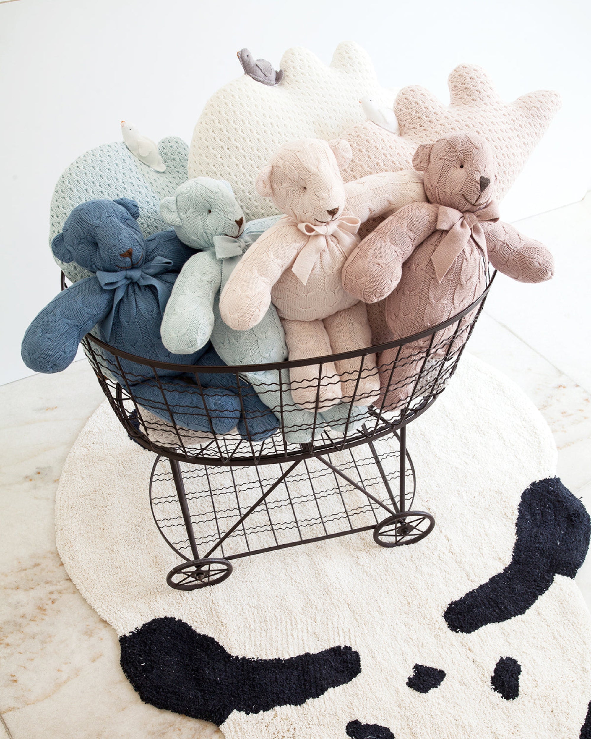 Plush Cable Knit Teddy Bear Colors