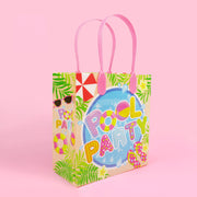 Pool Beach Summer Party Favor Bags Treat Bags - Set Of 6 Or 12