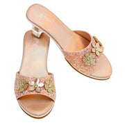 Slipper High-heel Clarisse (gold Peach) Costume Accessory For Kids
