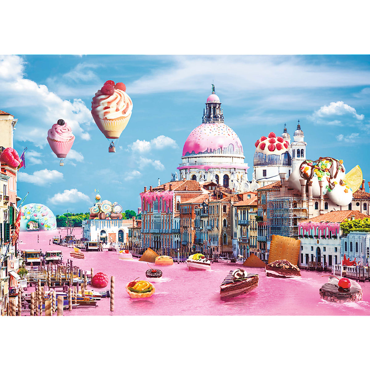 Red Funny Cities Sweets In Venice 1000 Piece Puzzle