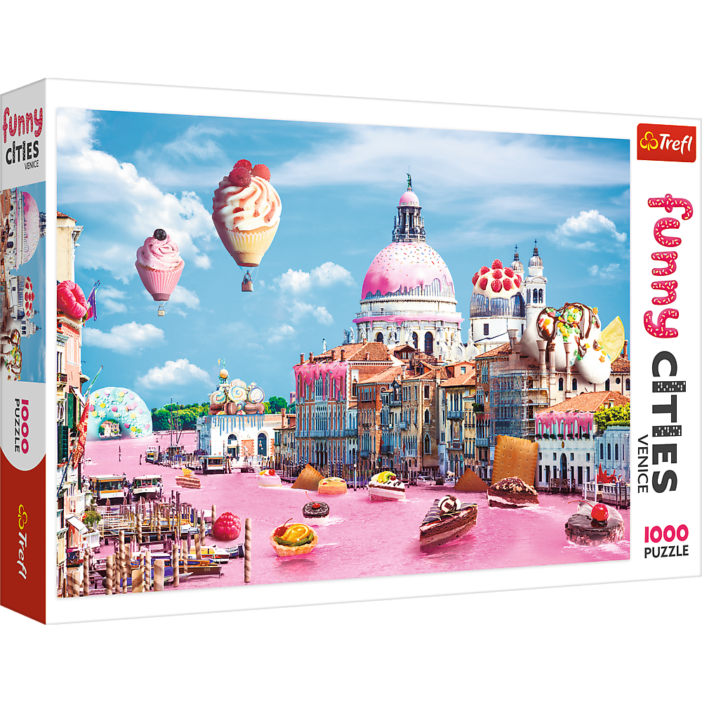 Red Funny Cities Sweets In Venice 1000 Piece Puzzle