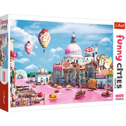 Red Funny Cities Sweets In Venice 1000 Piece Puzzle