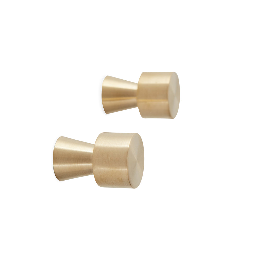 Pin Hook / Knob - 2 Pcs/pack - Brass