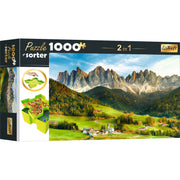 Red 1000 Piece Puzzle & Sorter - Beautiful Dolomite Landscape
