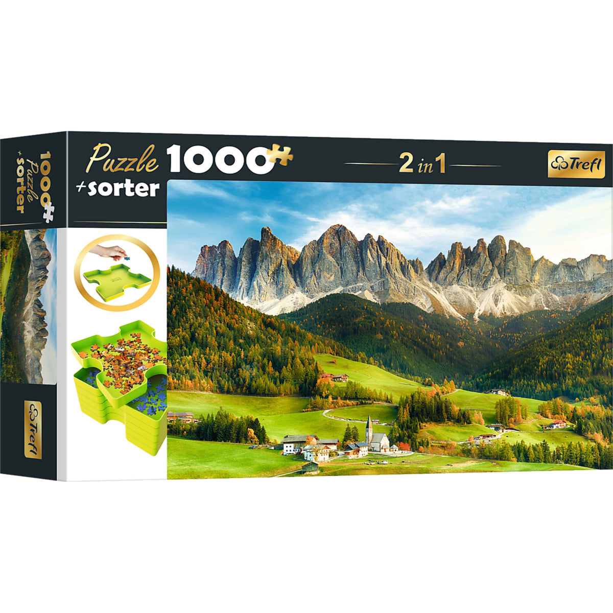 Red 1000 Piece Puzzle & Sorter - Beautiful Dolomite Landscape