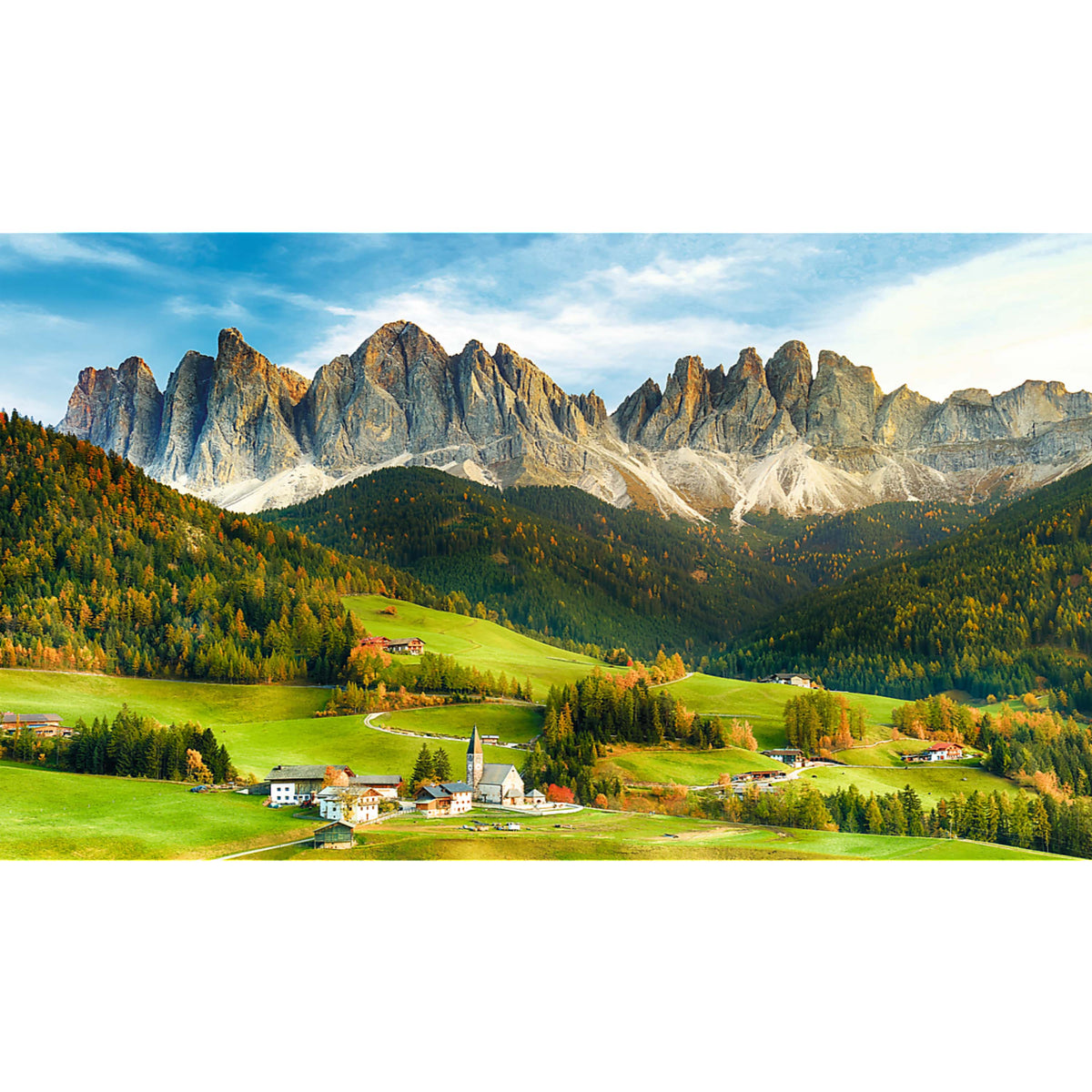 Red 1000 Piece Puzzle & Sorter - Beautiful Dolomite Landscape