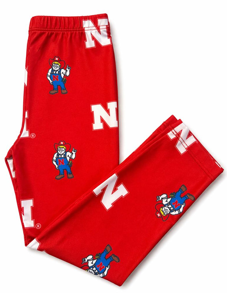 Nebraska Red Herbie Husker Leggings