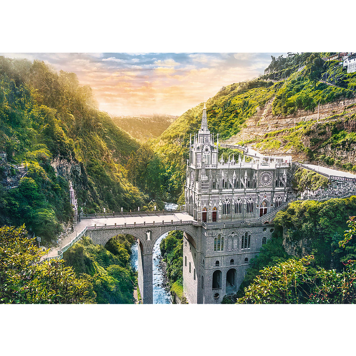 Red Las Lajas Sanctuary, Colombia 1000 Piece Puzzle