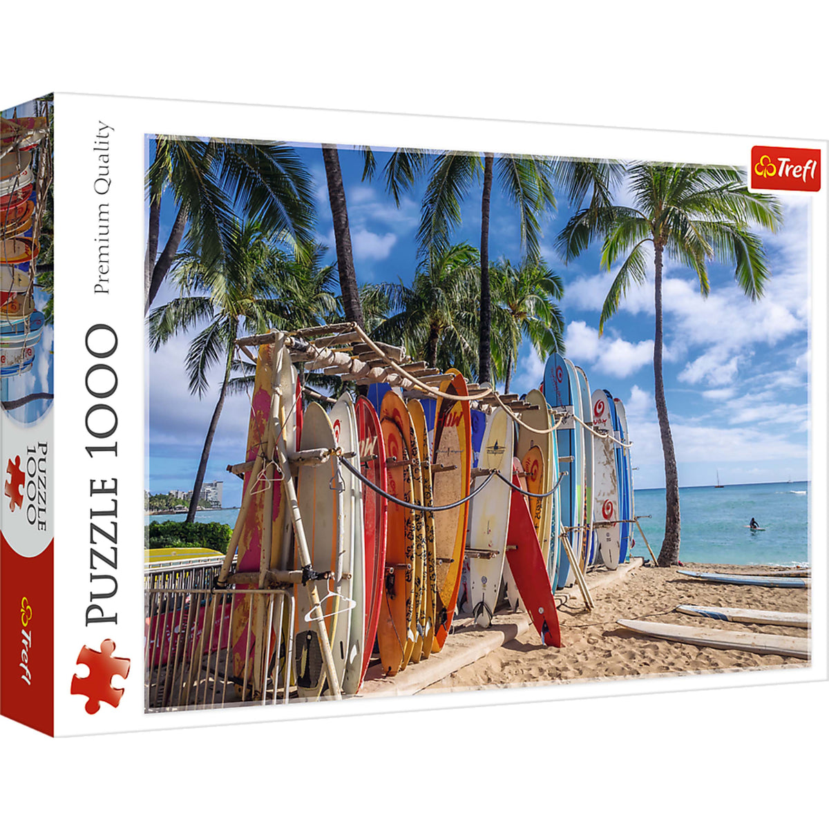 Red Waikiki Beach Hawaii 1000 Piece Puzzle