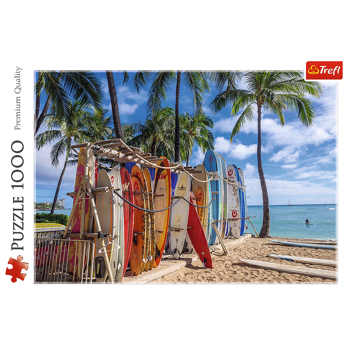 Red Waikiki Beach Hawaii 1000 Piece Puzzle