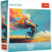 Red Bicycle Rider 1000 Piece Puzzle