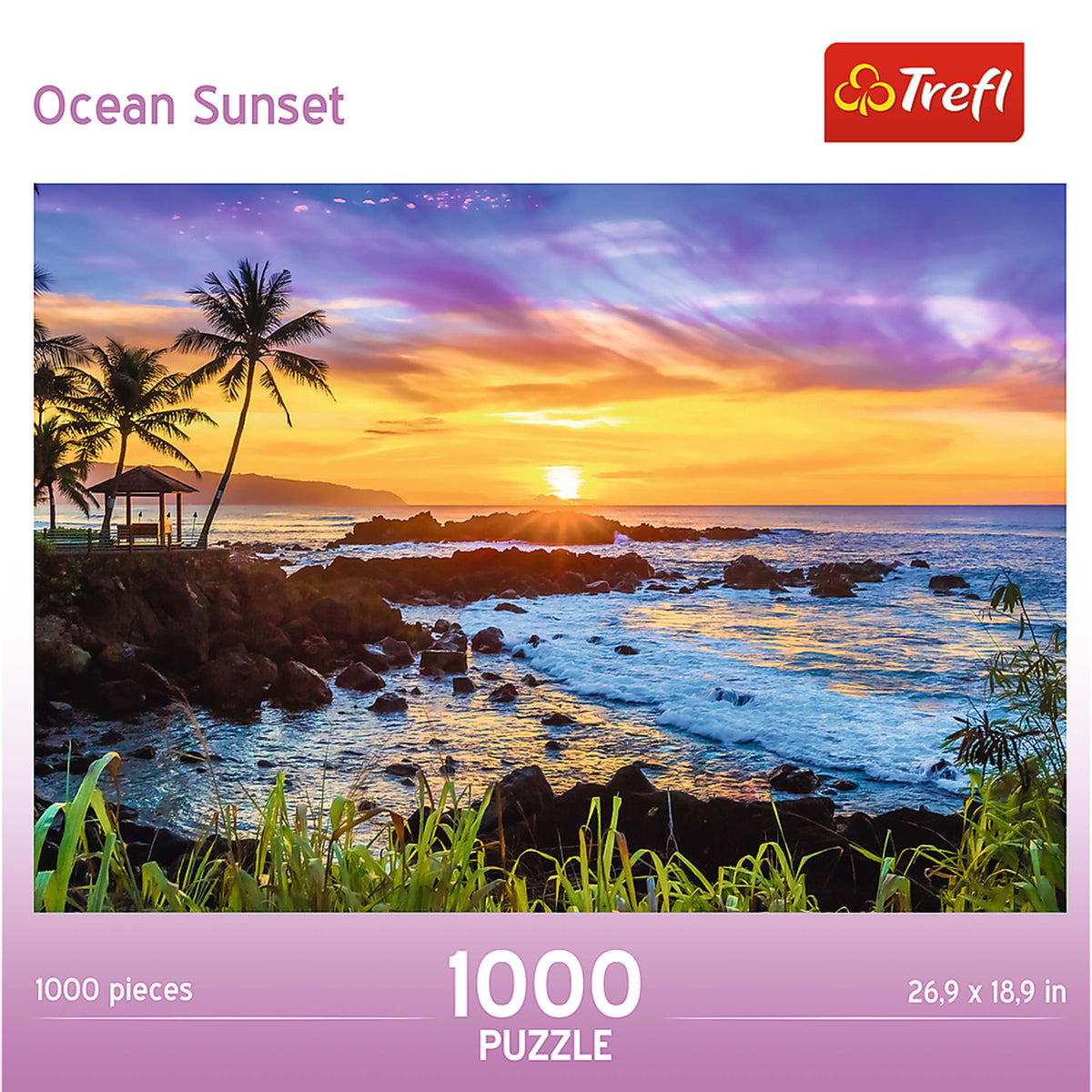 Red Ocean Sunset 1000 Piece Puzzle