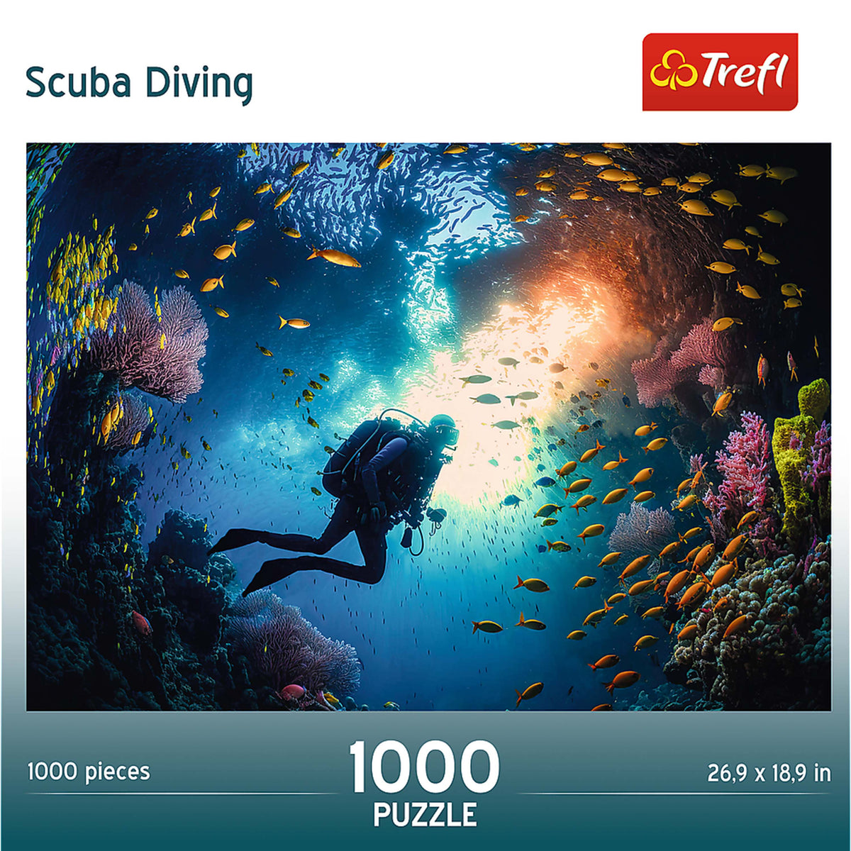 Red Scuba Diver 1000 Piece Puzzle