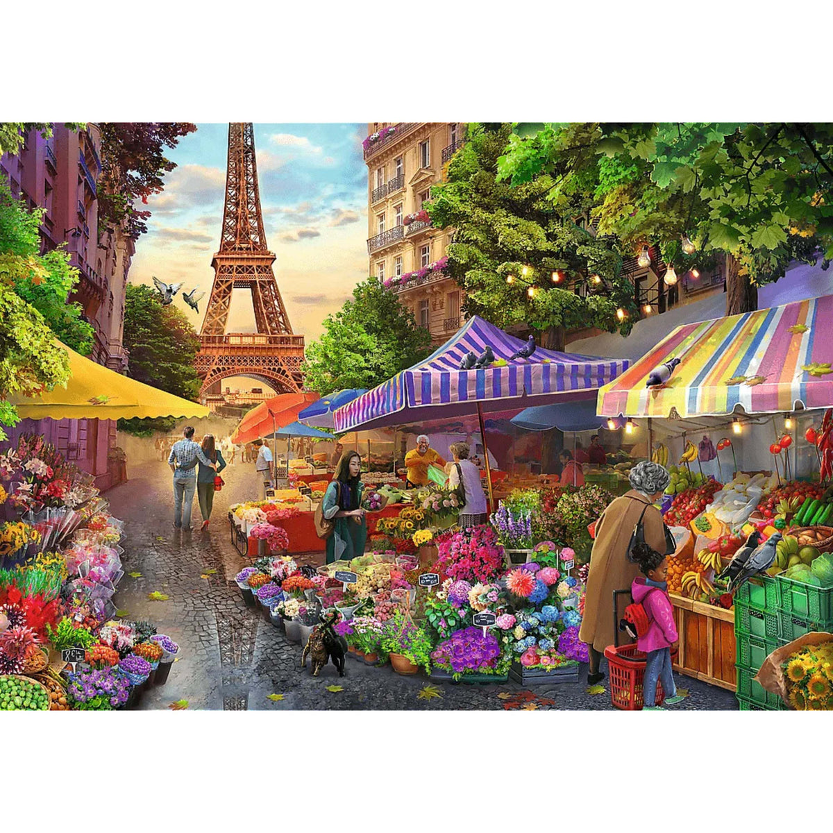 Premium Plus Flower Market Paris 1000 Piece Puzzle